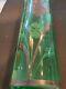 Large Art Nouveau Emerald Green Glass Vase Silver Floral Overlay 12, Mb265