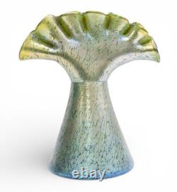 Large Art Nouveau Loetz Tulip vase / Tulpenvase in Creta Papillon, 31cm tall