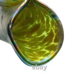 Large Art Nouveau Loetz Tulip vase / Tulpenvase in Creta Papillon, 31cm tall