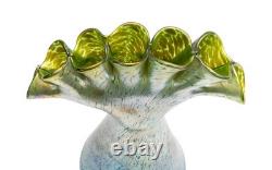 Large Art Nouveau Loetz Tulip vase / Tulpenvase in Creta Papillon, 31cm tall
