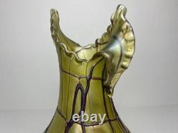 Large Art Nouveau iridescent Pallme- Konig,'Patras' Vase c. 1890