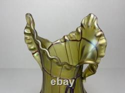 Large Art Nouveau iridescent Pallme- Konig,'Patras' Vase c. 1890