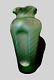 Large Emerald Green Loetz Crete Glass Vase Irridecent