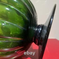 Large Kralik Glass Green Iridescent Art Nouveau Vase c1900