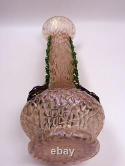 Large Loetz/Kralik Nautilus Art Nouveau Glass Vase Bohemian Art Nouveau Glass