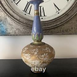 Large Royal Doulton Stoneware Slater's Floral Glazed Art Nouveau Vase 40cm