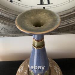 Large Royal Doulton Stoneware Slater's Floral Glazed Art Nouveau Vase 40cm