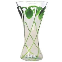 Large Stourbridge Art Nouveau Stuart Tadpole Liberty & Co glass Vase 31cm C. 1910