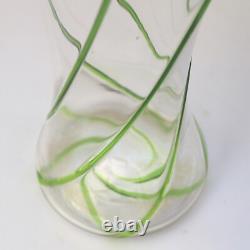 Large Stourbridge Art Nouveau Stuart Tadpole Liberty & Co glass Vase 31cm C. 1910