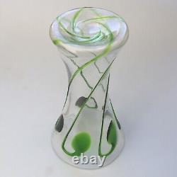 Large Stourbridge Art Nouveau Stuart Tadpole Liberty & Co glass Vase 31cm C. 1910