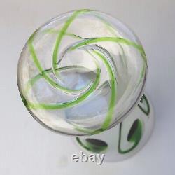 Large Stourbridge Art Nouveau Stuart Tadpole Liberty & Co glass Vase 31cm C. 1910