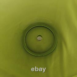 Large Vtg Art Nouveau Green Glass Pedestal Bowl withLoetz-Style Metal Base 20x12