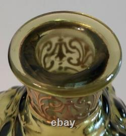 Late 1800's Ext Opio Opium Syrup Green Pharmacy Bottle. Art Nouveau! Rare