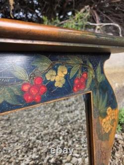 Late 19th-century Art Nouveau Wall Mirror Pokerwork Frame Floral & Berries