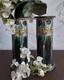 Late 19th Century Art Nouveau Vases Pair Royal Doulton Style Blues Green