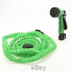 Latex 75 100 FT Expanding Flexible Garden Water Hose with Spray Nozzle