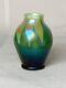 Lct Tiffany Favrile, Decorated Green Favrile Cabinet Miniature Vase, Art Nouveau