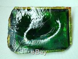 Lct Tiffany Green Favrile, Rectangular Turtleback Tile, Rare