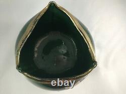 Legras Art Nouveau Art Glass Aventurine Vase Mont Joye Bohemian interest pontil