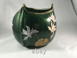 Legras Art Nouveau Art Glass Aventurine Vase Mont Joye Bohemian interest pontil