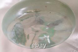 Legras Art Nouveau'Belgrade' Shape Ivy Leaf & Flowers Enamelled Glass Vase. 2
