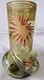 Legras Art Nouveau Chrysanthemum Enamelled Green'marignan' Glass Vase. C1900 2