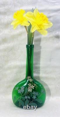 Legras Enamelled Glass Vase Flowers Art Nouveau Jugendstil 19Th Century