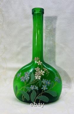 Legras Enamelled Glass Vase Flowers Art Nouveau Jugendstil 19Th Century