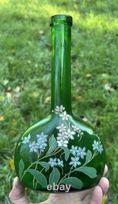 Legras Enamelled Glass Vase Flowers Art Nouveau Jugendstil 19Th Century