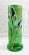 Legras Enamelled Glass Vase Flowers Iris Art Nouveau Jugendstil 19th