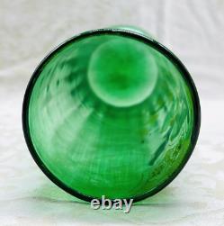 Legras Enamelled Glass Vase Flowers Iris Art Nouveau Jugendstil 19th