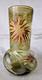 Legras'marignan' Art Nouveau Chrysanthemum Enamelled Green Glass Vase. C1900 1