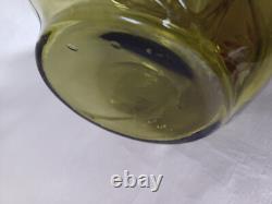 Legras'Marignan' Art Nouveau Chrysanthemum Enamelled Green Glass Vase. C1900 1