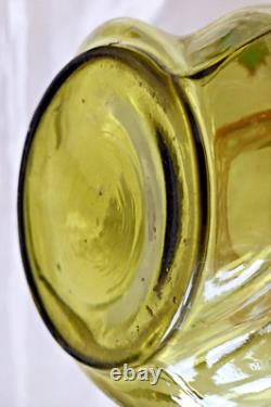 Legras'Marignan' Art Nouveau Chrysanthemum Enamelled Green Glass Vase. C1900 2