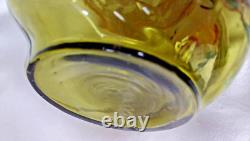 Legras'Marignan' Art Nouveau Chrysanthemum Enamelled Green Glass Vase. C1900 2