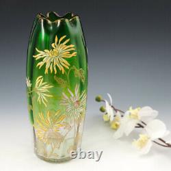 Legras Mont Joye Gilded and Enamelled Vase c1900