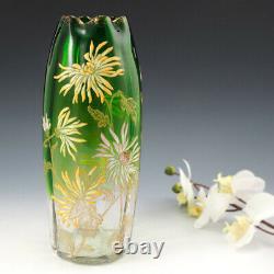 Legras Mont Joye Gilded and Enamelled Vase c1900