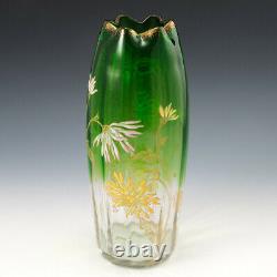 Legras Mont Joye Gilded and Enamelled Vase c1900