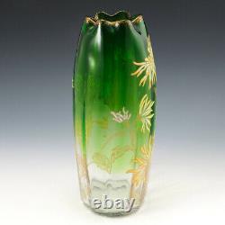 Legras Mont Joye Gilded and Enamelled Vase c1900