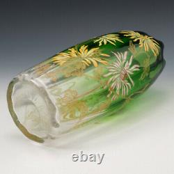 Legras Mont Joye Gilded and Enamelled Vase c1900