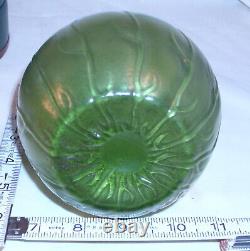 Loetz Art Nouveau Glass Neptune Green Iridescent Pitcher Art Glass