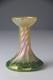 Loetz Art Nouveau Gold To Green Iridescent Oil Spot Art Glass Vase