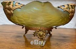 Loetz Art Nouveau Iridescent Metal Mounted Bowl