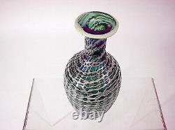 Loetz Austria Vase Green Glas Decorative Band Bohemia Um 1900 Height 16.5 CM