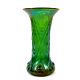 Loetz Bohemian Glass Vase Lustre Iridescent Green Embossed Design 1900s Nouveau