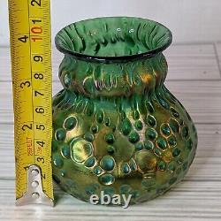 Loetz Creta Diaspora Green Iridescent Art Nouveau Glass Vase C. 1900 Bohemian