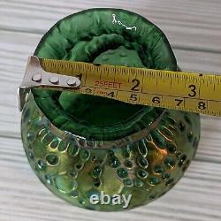 Loetz Creta Diaspora Green Iridescent Art Nouveau Glass Vase C. 1900 Bohemian