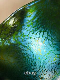 Loetz Crete Papillon Large Glass vase Bowl Glas Verre