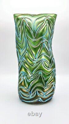 Loetz Formosa Art Nouveau vase glass monastery mill Bohemia circa 1900