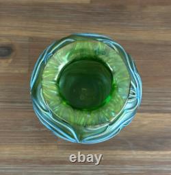 Loetz Formosa Crete Art Glass Cabinet Vase Iridescent Blown Glass Art Nouveau
